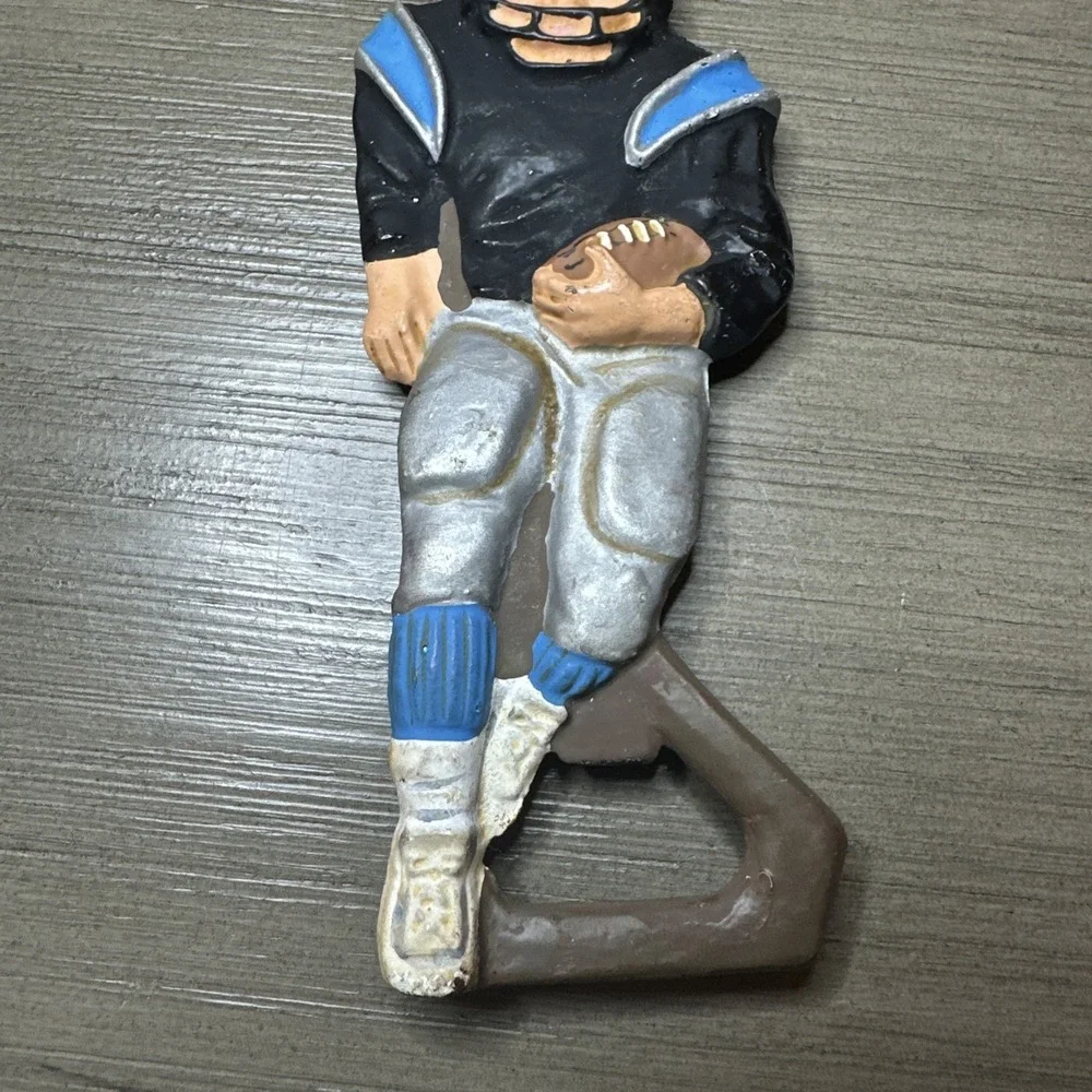 Vintage Carolina Panthers Topper Poppers Cast Iron Bottle Opener NFLP